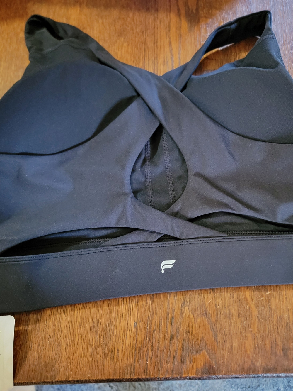 Fabletics Black Crisscross Front Cutout Sports Bra